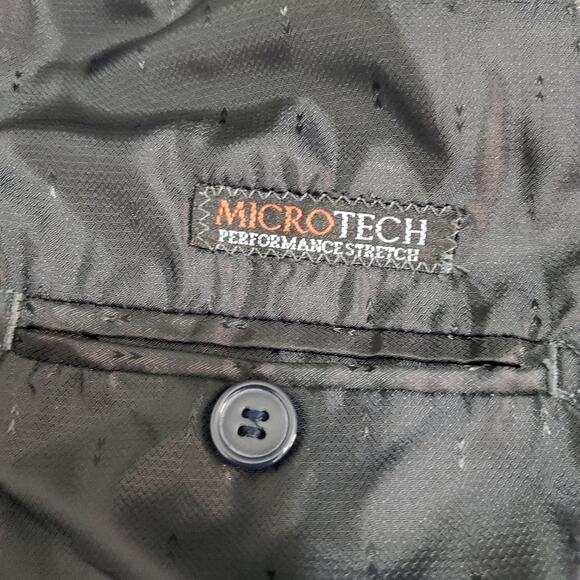 Karl Mitchell Microtech Performance Stretch Subtle Pinstripe Blazer Suit Jacket - Picture 10 of 11